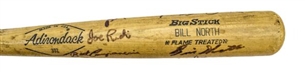 Bill North 1975 Game Used Adirondack 129A Bat Signed By 1975 Oakland Athletics Starting Nine (PSA)